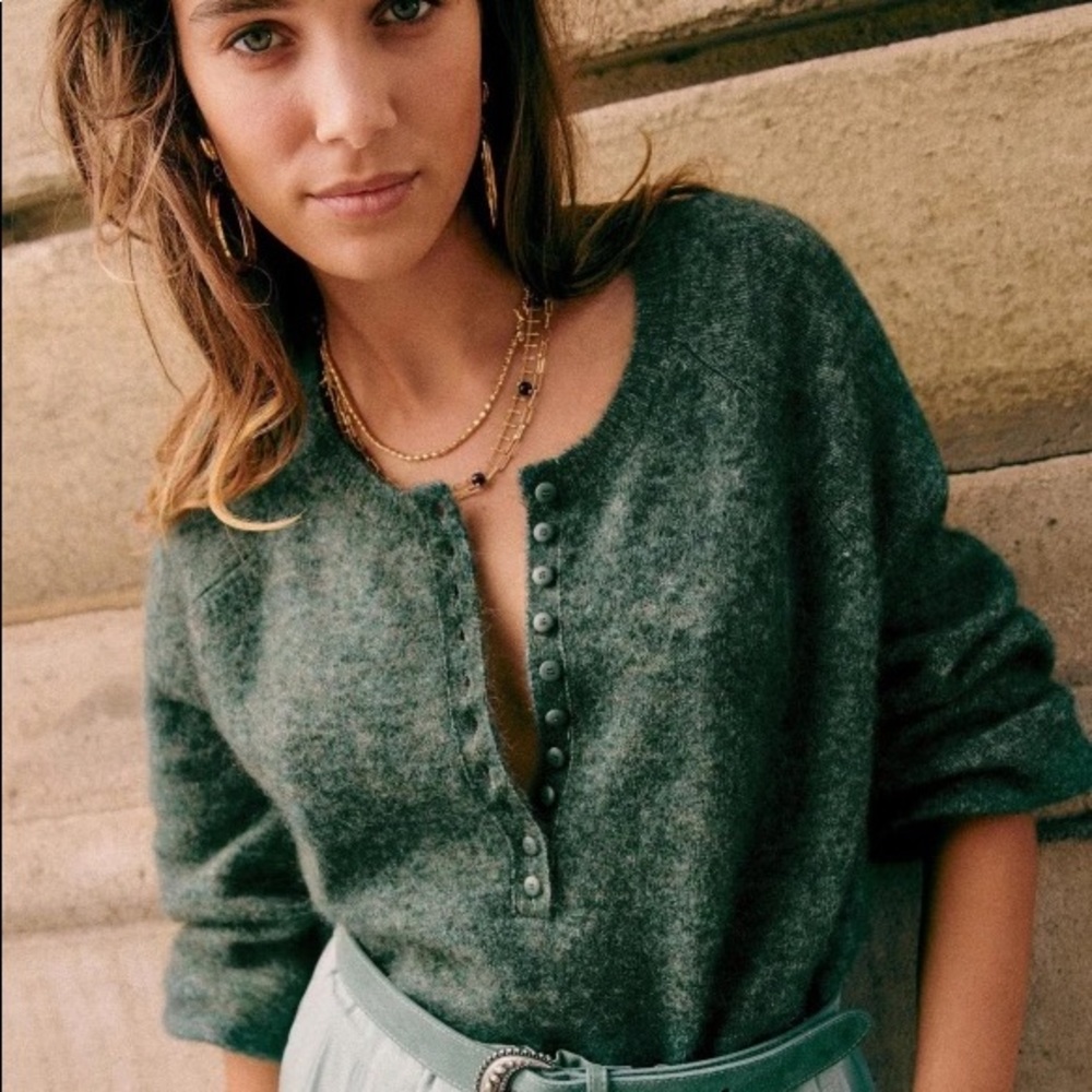 Sezane Leon Jumper Sage